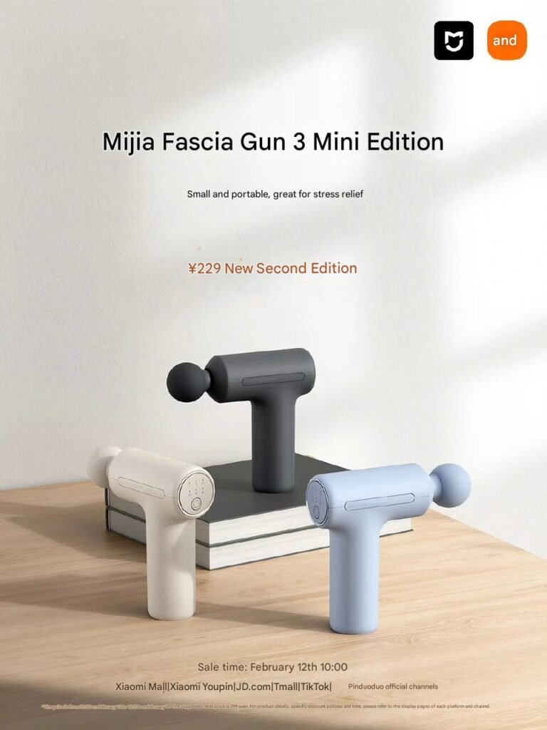 Die Xiaomi Mijia Fascia Gun 3 Mini Edition vereint Portabilität, hohe Leistung und intelligente Funktionen. Sie stellt eine wertvolle Ergänzung für alle dar, die Muskelverspannungen effektiv behandeln möchten.