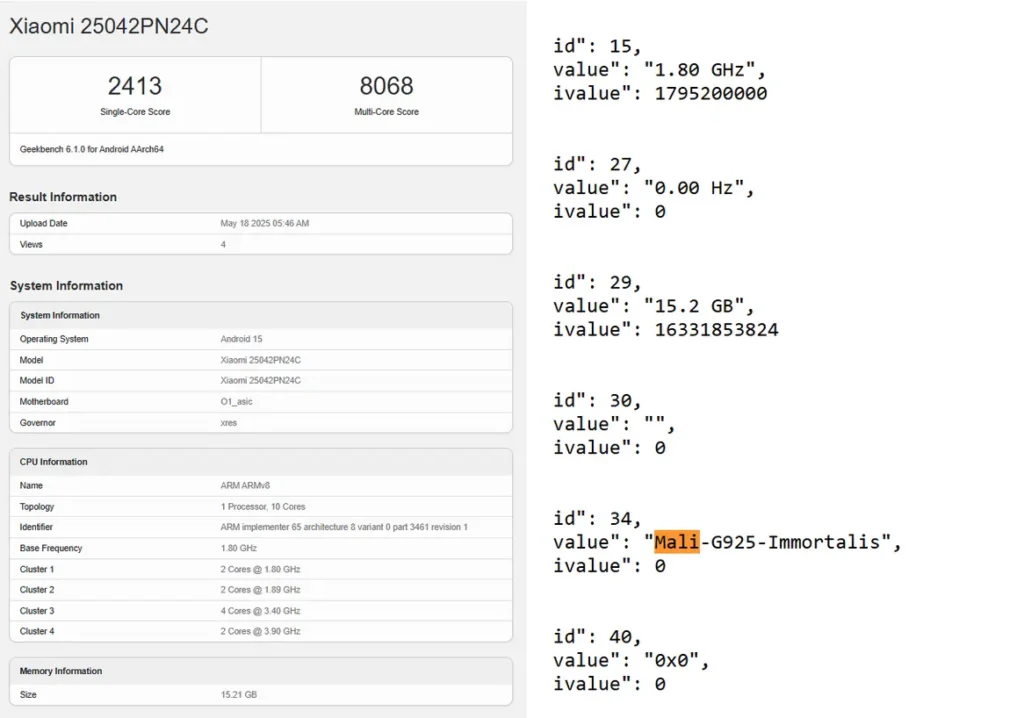 Xring 01 Chipset noch in diesem Monat offiziell vorgestellt wird. Ein neues Geekbench-Listing des Xiaomi 15s Pro