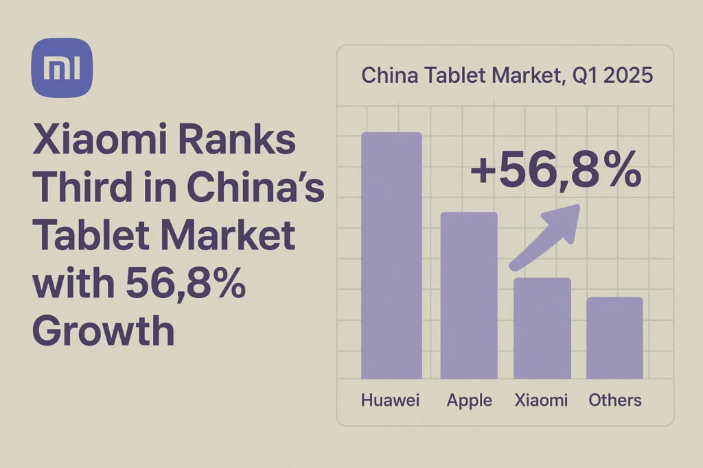 Xiaomi Erreicht Platz 3 im Chinesischen Tablet-Markt mit 56,8% Wachstum