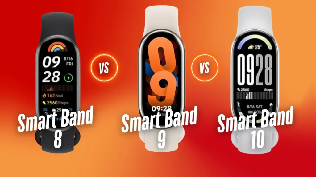 Xiaomi Smart Band 8, 9 & 10 im Vergleich: Design, Funktionen, Akku & Preis. Finde jetzt heraus, welche Smartband am besten zu dir passt!