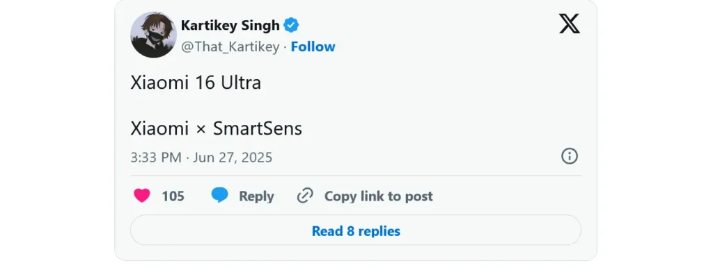 Das Xiaomi 16 Ultra könnte einen 1-Zoll SmartSens-Sensor vom Huawei Pura 80 Ultra erhalten. Erfahren Sie mehr über die möglichen Verbesserungen der Kamera!