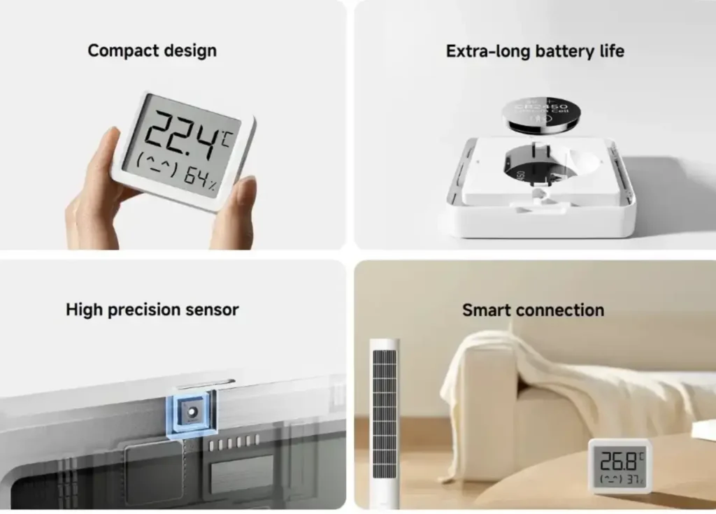 Test & Details zum Xiaomi Smart Temperature and Humidity Monitor 3 Mini: kompakter Sensor mit präziser Messung & Smart Home Integration für optimales Raumklima. Jetzt informieren!