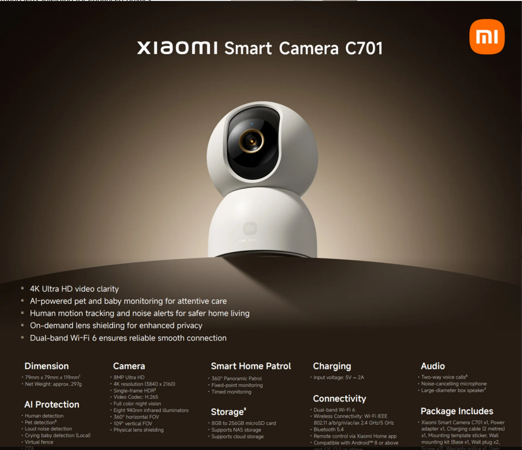 Xiaomi Smart Camera C701 im Test: 4K-Auflösung, Farb-Nachtsicht & smarte Sicherheit - Xiaomi Smart Camera C701